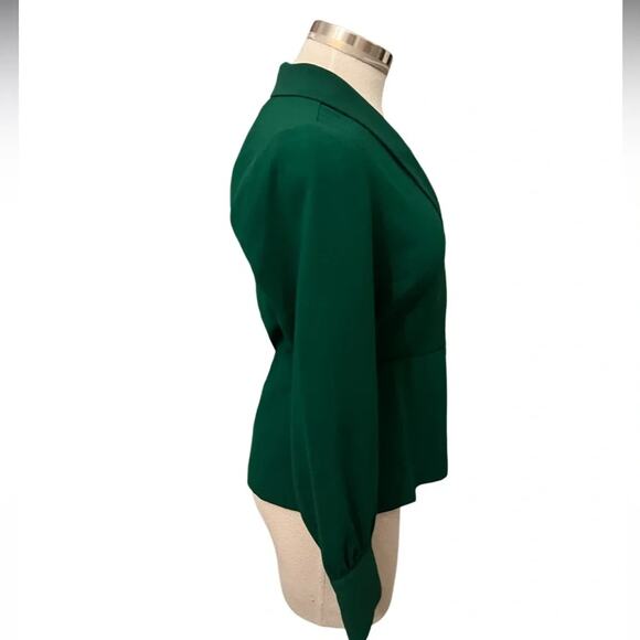 J.Crew Double V Blouse Green Size 0 - Picture 7 of 13
